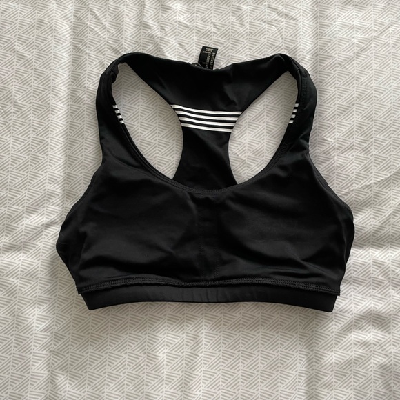 Forever21 Black/ White Stripe Sports Bra - Picture 4 of 5